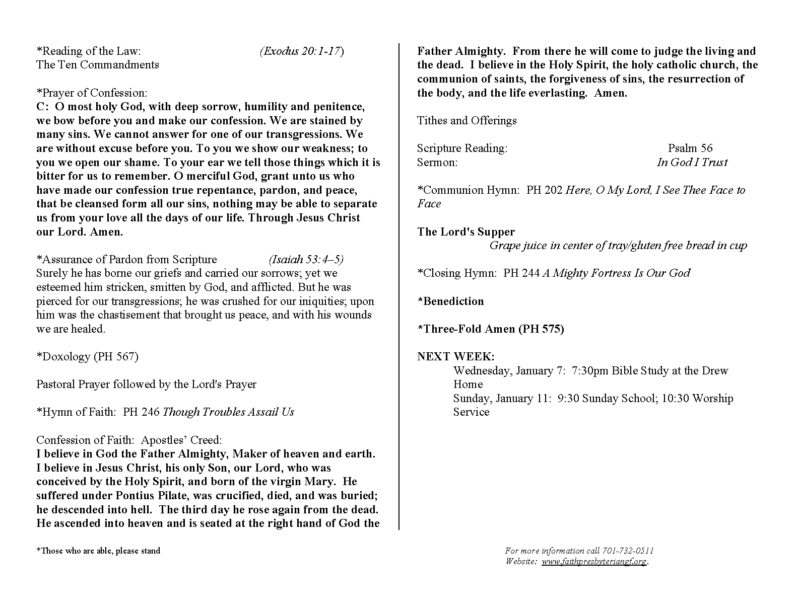 Bulletin Page 2