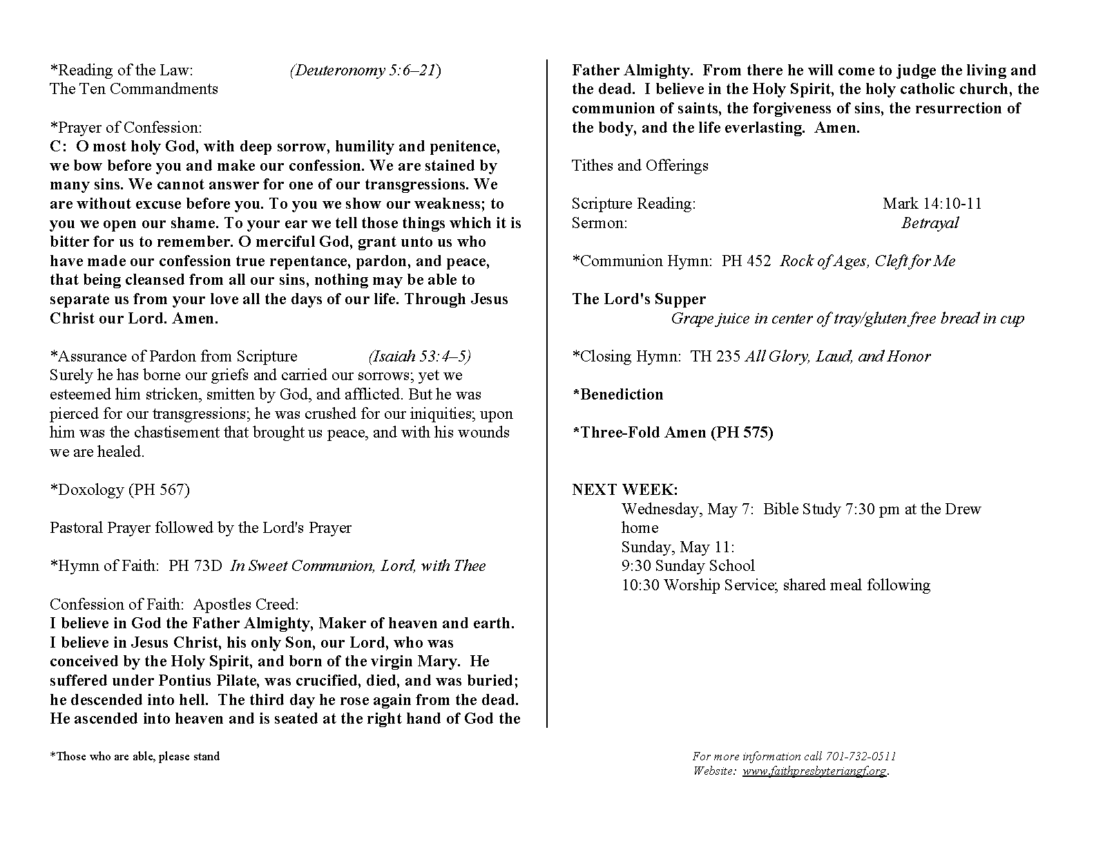 Bulletin Page 2