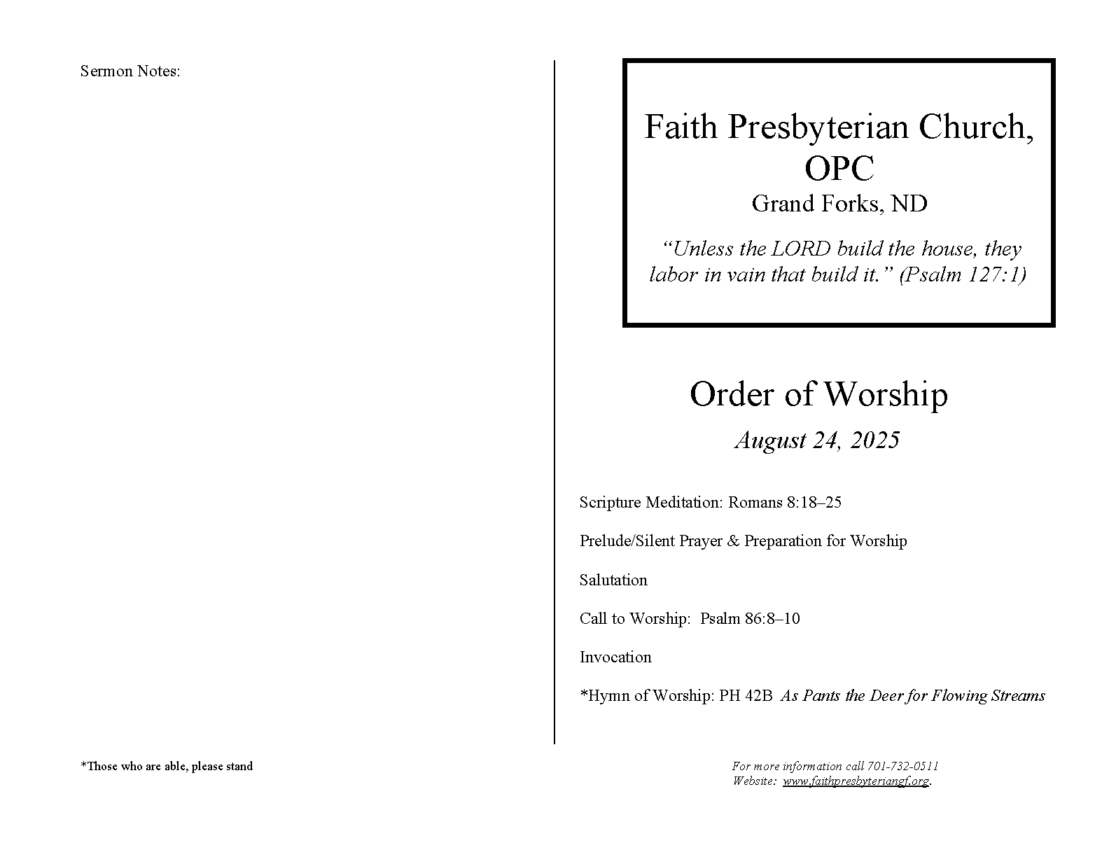 Bulletin Page 1